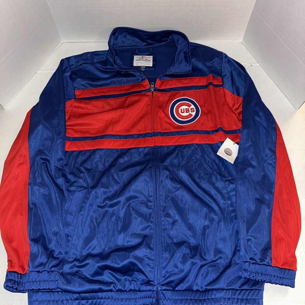 MLB Chicago Cubs G-III Sports Carl Banks Track Jacket Blue Red Mens XXL LAJ50435
